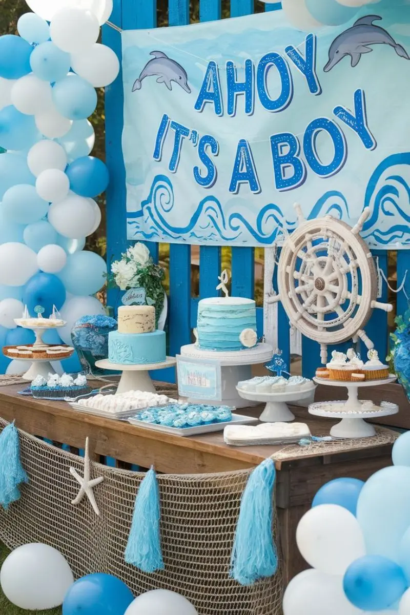 ahoy it's a boy, themes for baby boy showers
