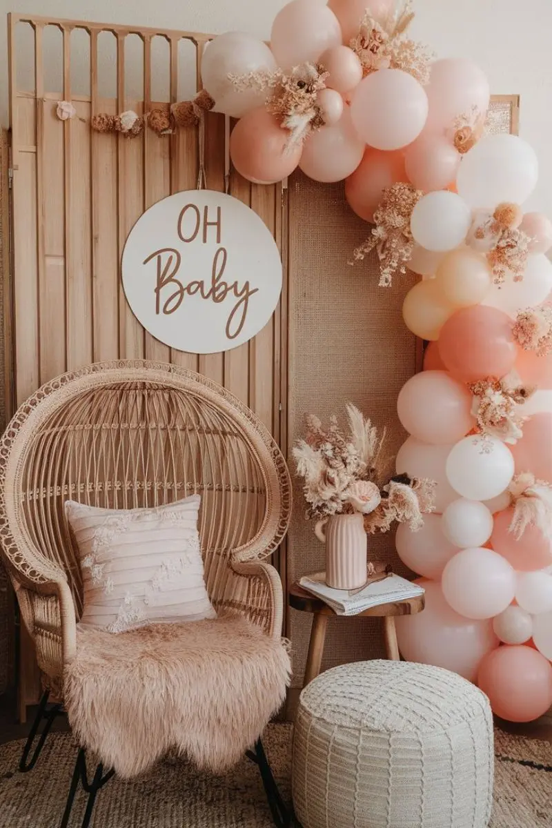 boho chic baby girls shower themes