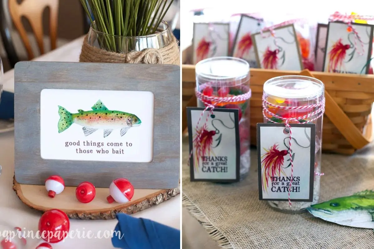 gone fishing for party or sprinkle to welcome new arrival