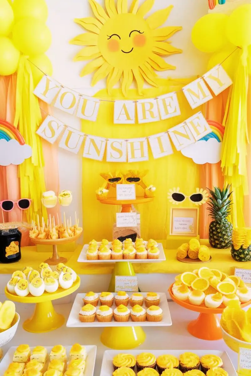 You are my sunshine unisex baby shower themes
