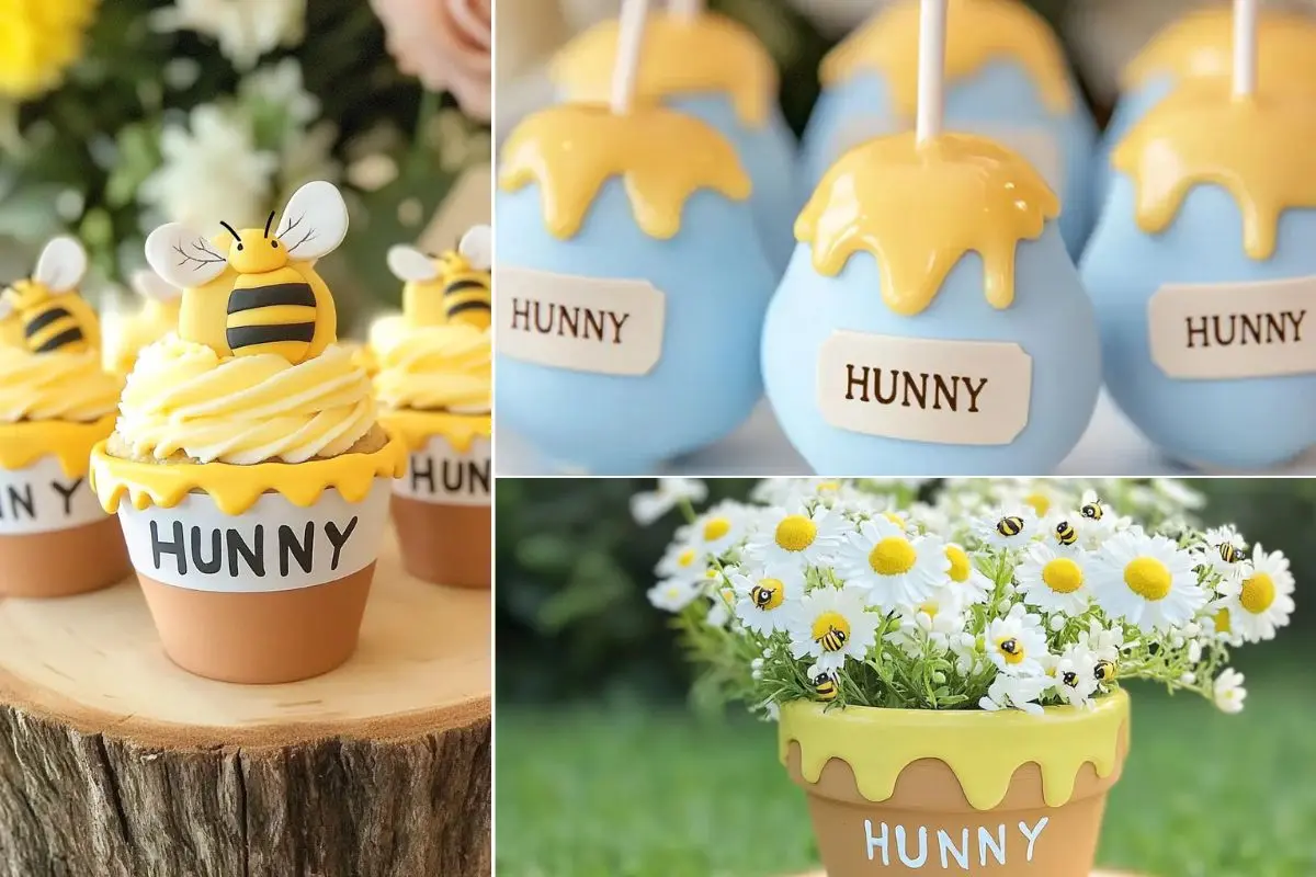 hunny pot cupcakes baby shower theme