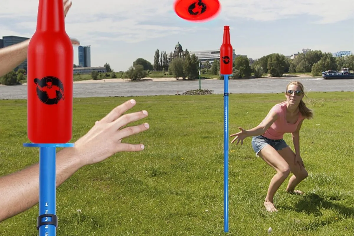 bottle bash; outdoor party games for adults to play; lawn; backyard