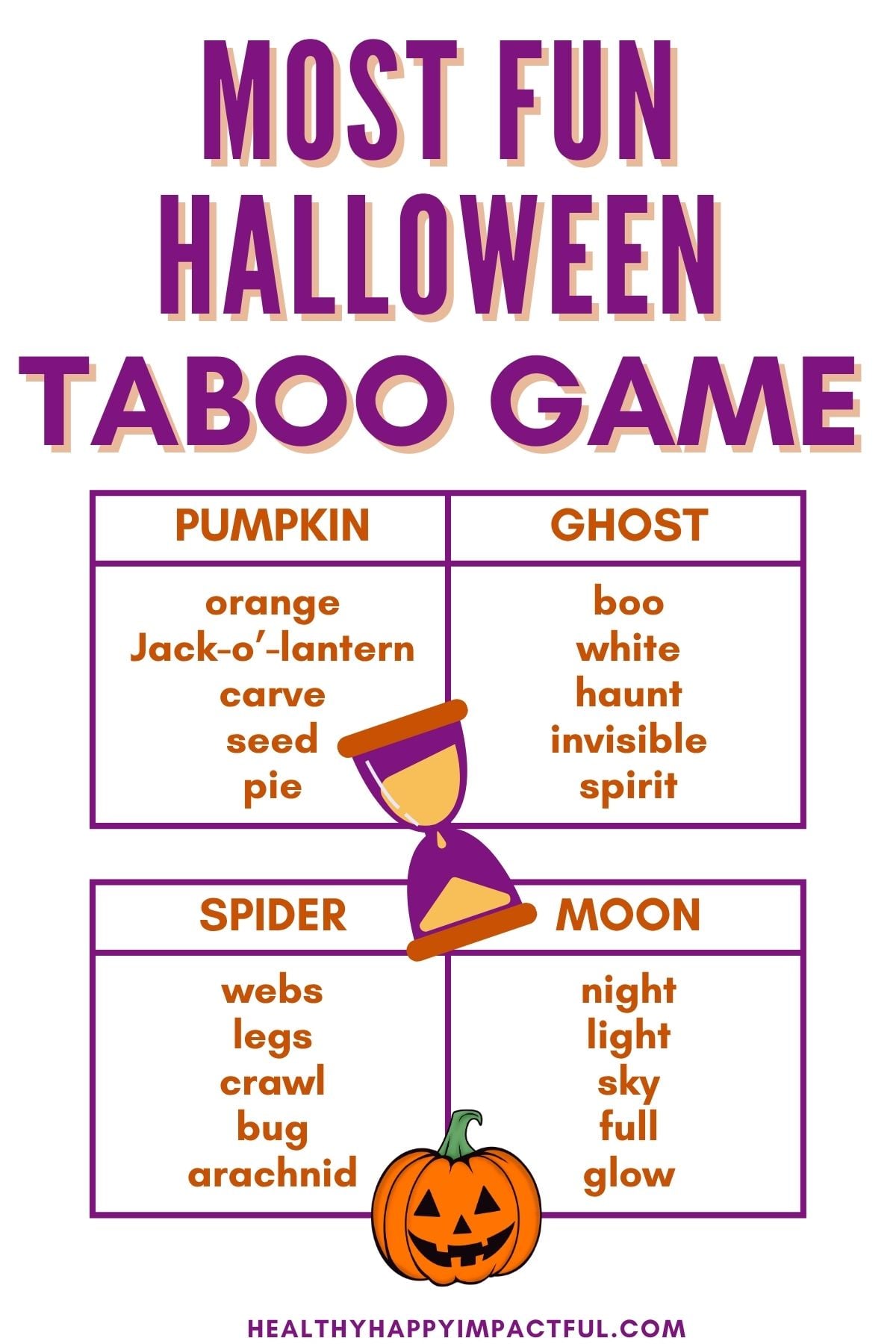 Halloween taboo game activities pdf cards