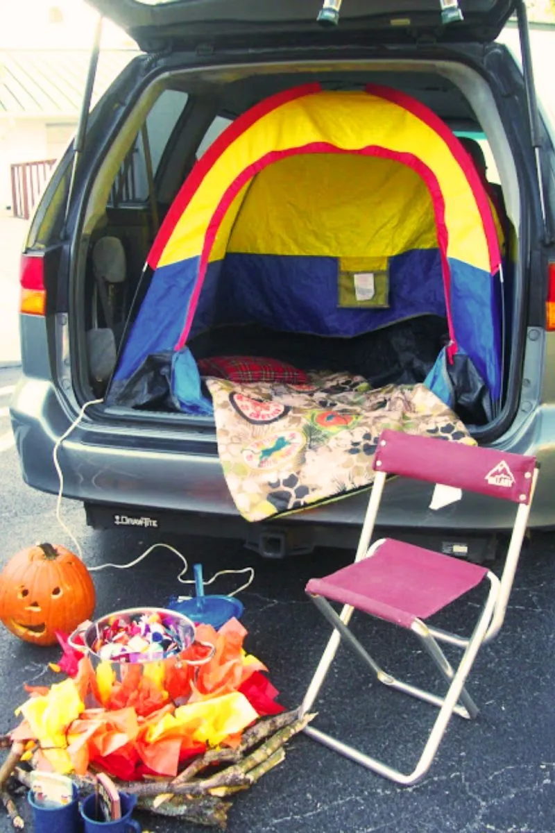 campout crew; trunk or treat ideas for kid and church; easy
