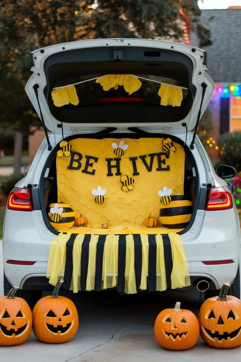 bee hive trunk or treat ideas for suv; best; for school