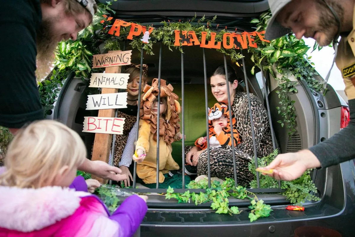 zoo trunk or treat ideas for cars and kids