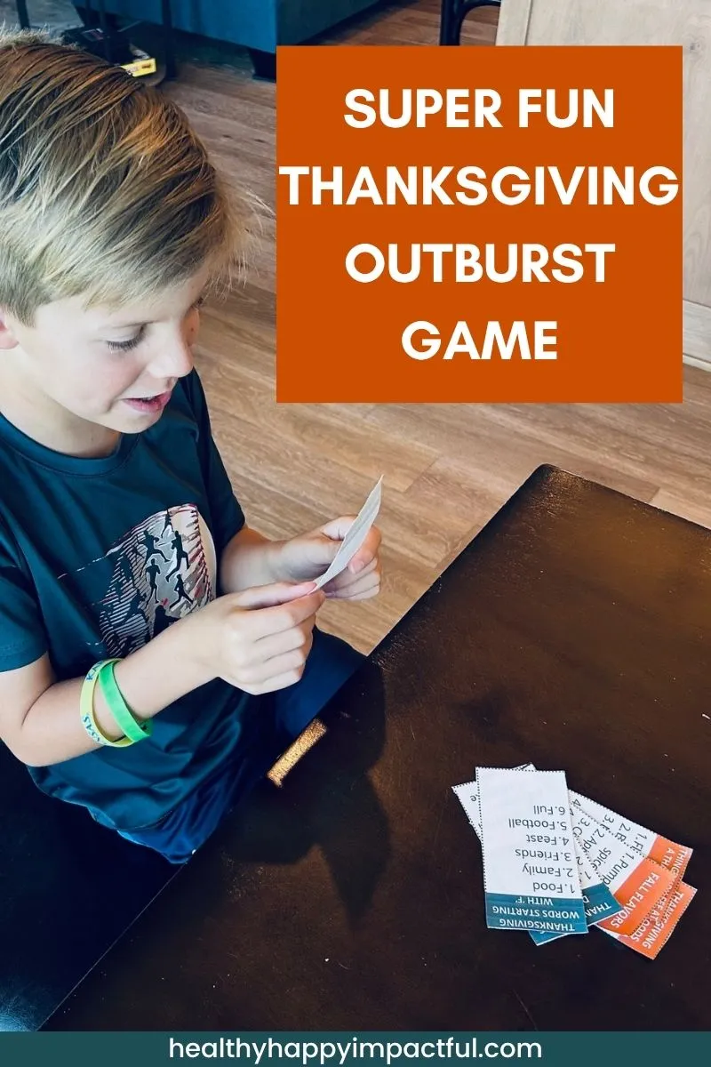 Thanksgiving outburst game