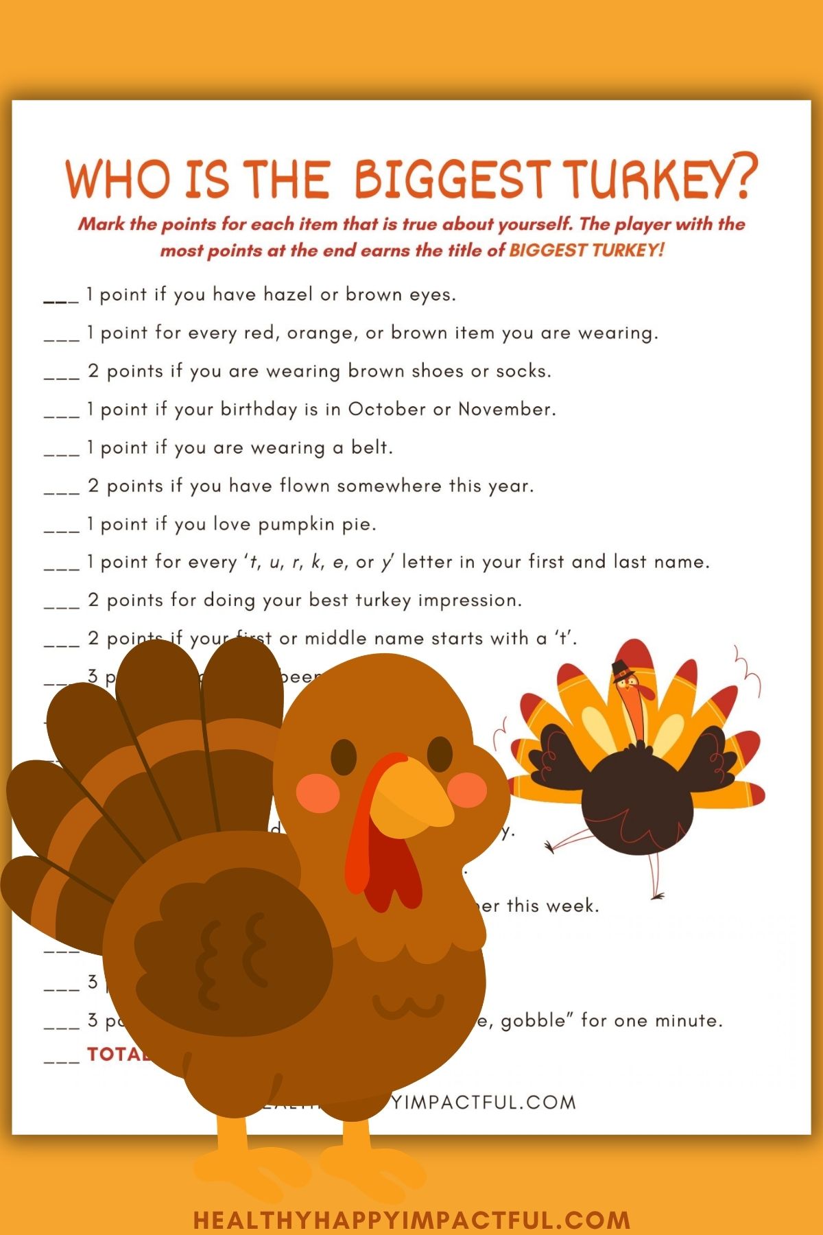 who is the biggest turkey, Thanksgiving games