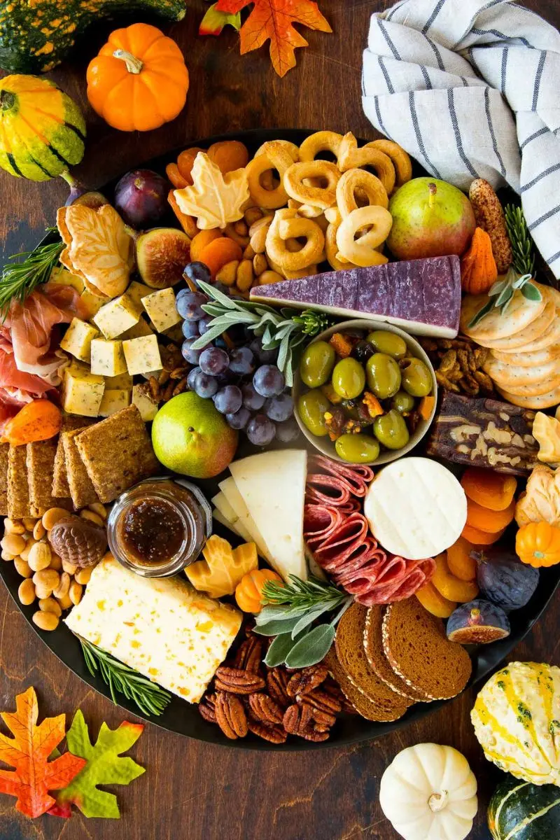 fall charcuterie boards for Thanksgiving