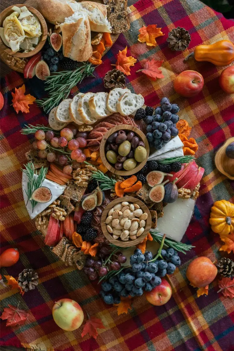 plaid fancy Thanksgiving charcuterie boards