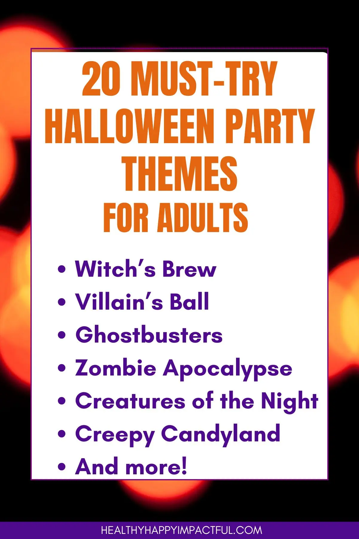 Halloween party themes ideas for adults