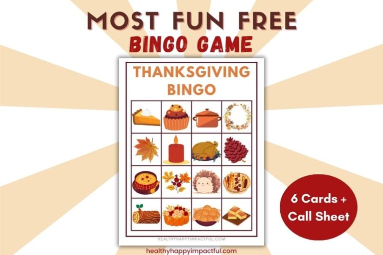 Thanksgiving bingo set free printables game
