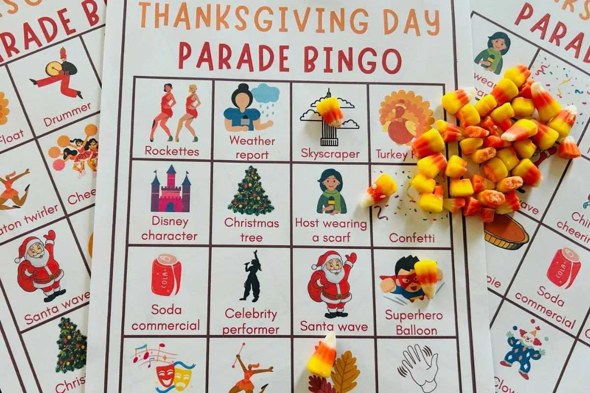 Macy's Thanksgiving Day parade bingo