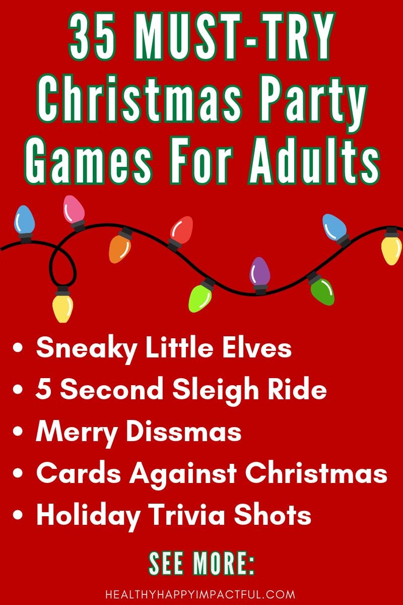 funny Christmas party games for adults for office and work; friends