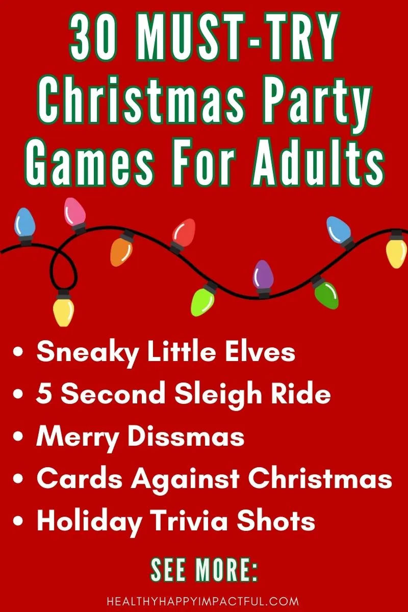funny Christmas party games for adults for office and work; friends