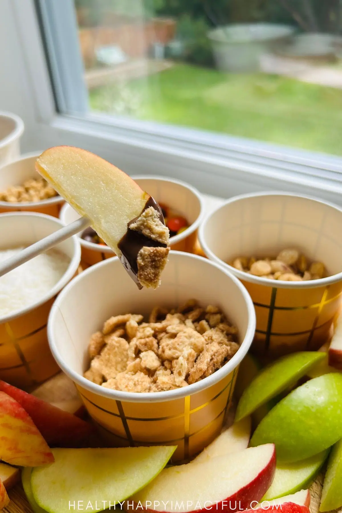 caramel apple bar tray food board