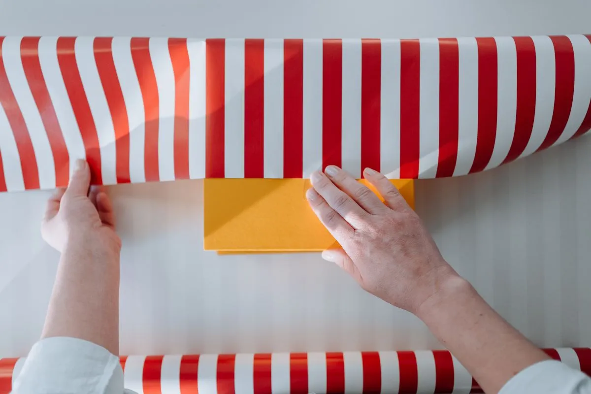 wrapping a gift