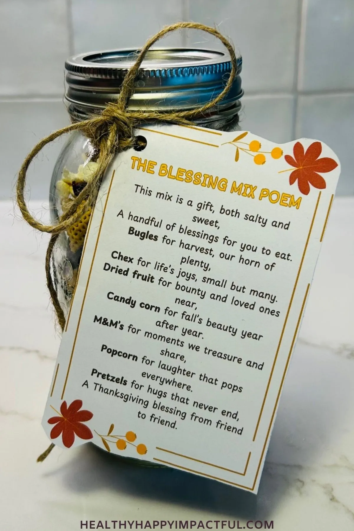 fun thanksgiving blessing mix recipe for neighbors and friends