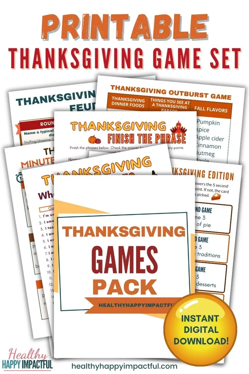 Thanksgiving games pack