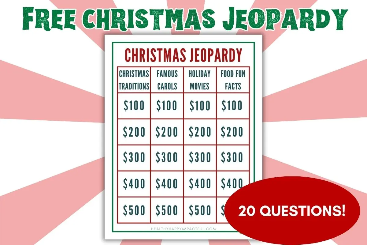 Christmas games jeopardy at xmas party