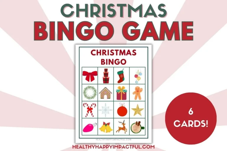 Christmas bingo game cards and calling sheet free printable