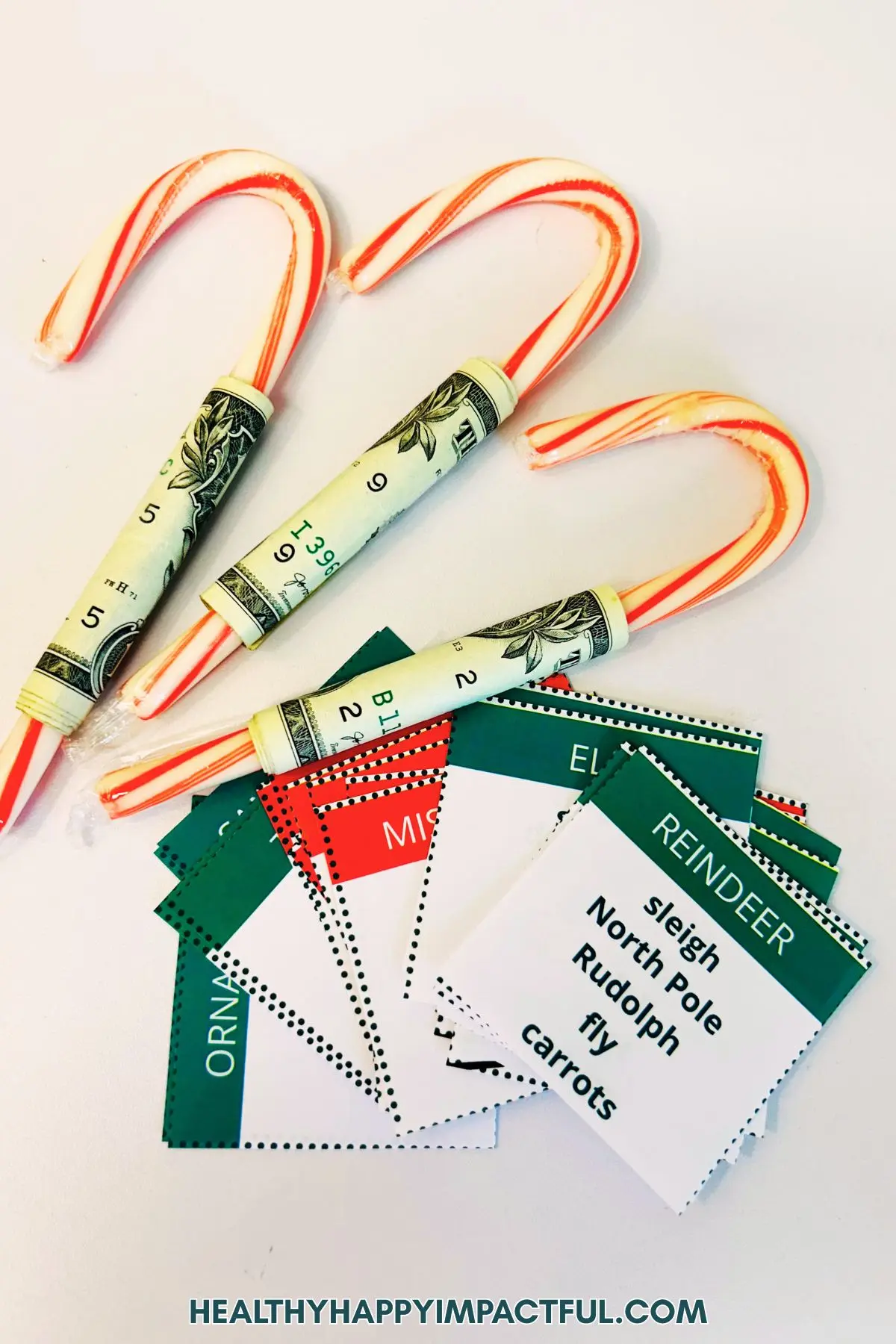 candy cane games, Christmas party games, cash grab $1, $5