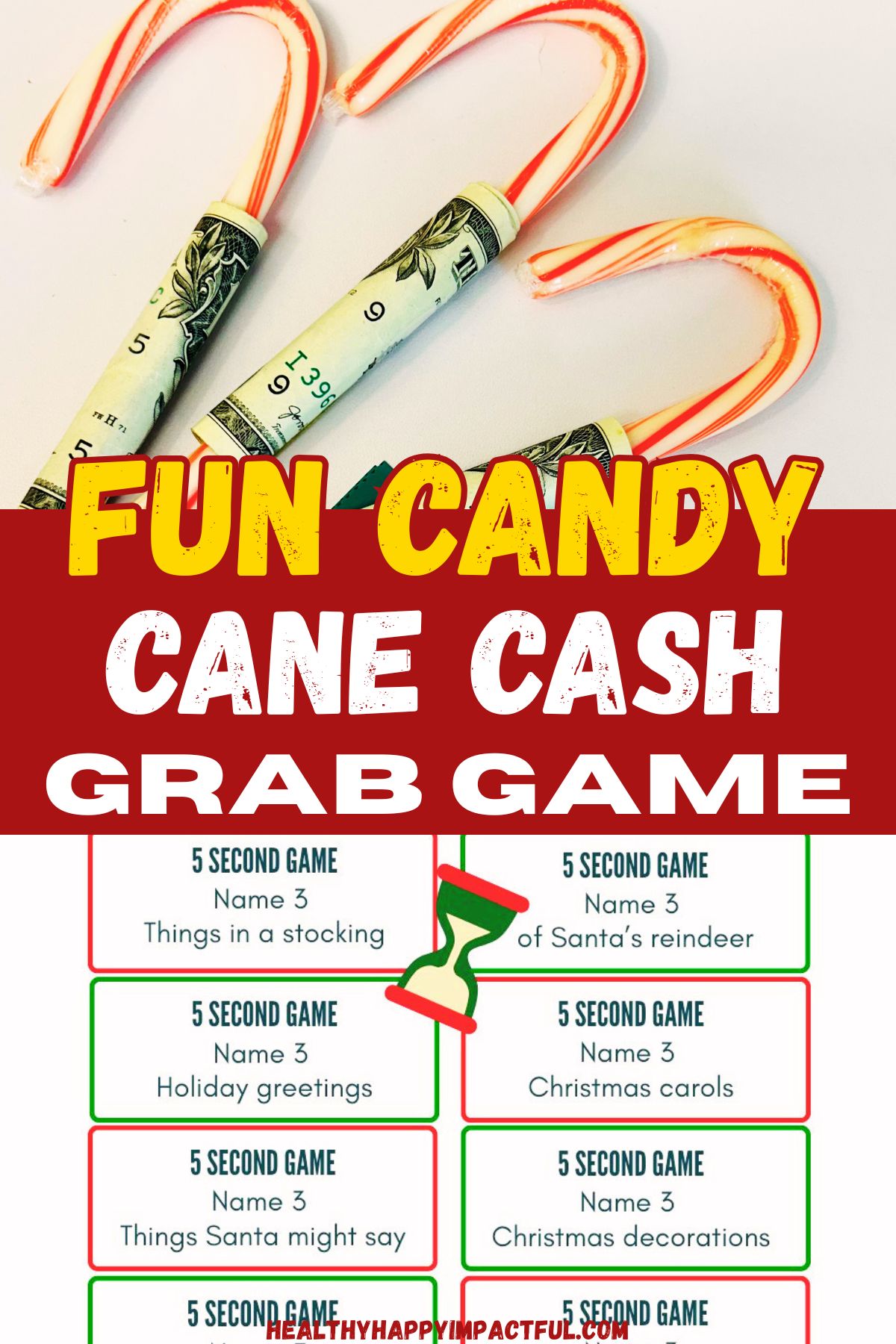 candy cane cash grab: money steal game