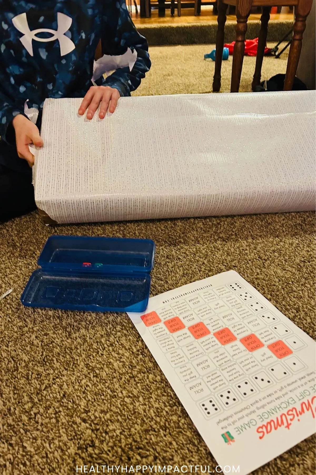 christmas dice gift exchange game