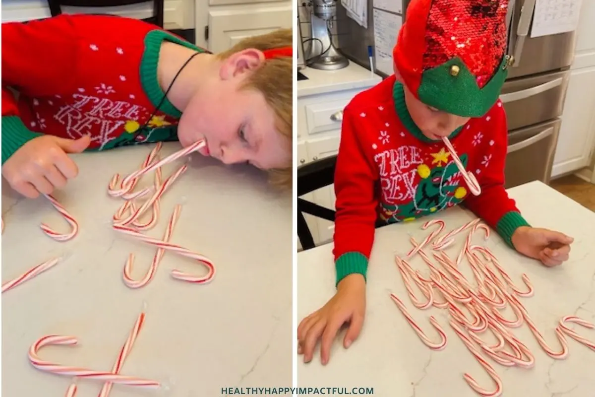 Christmas candy cane minute to win it games