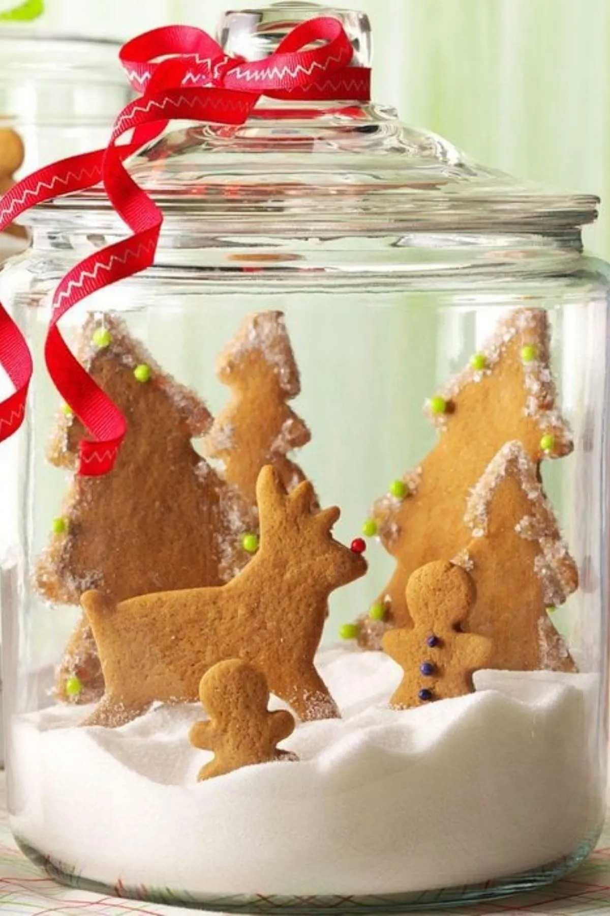 snow globe cookie scene