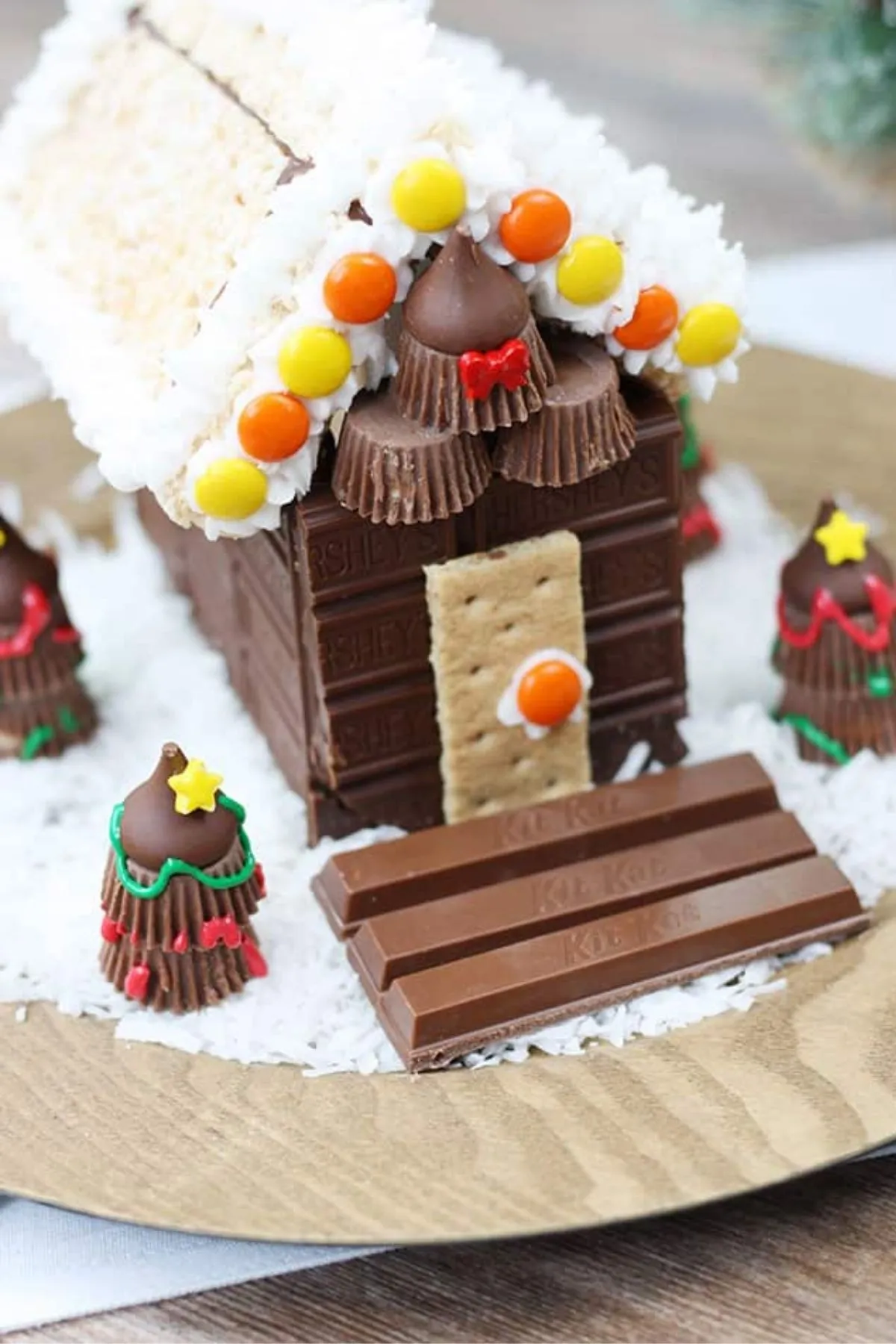 chocolate bar log cabin