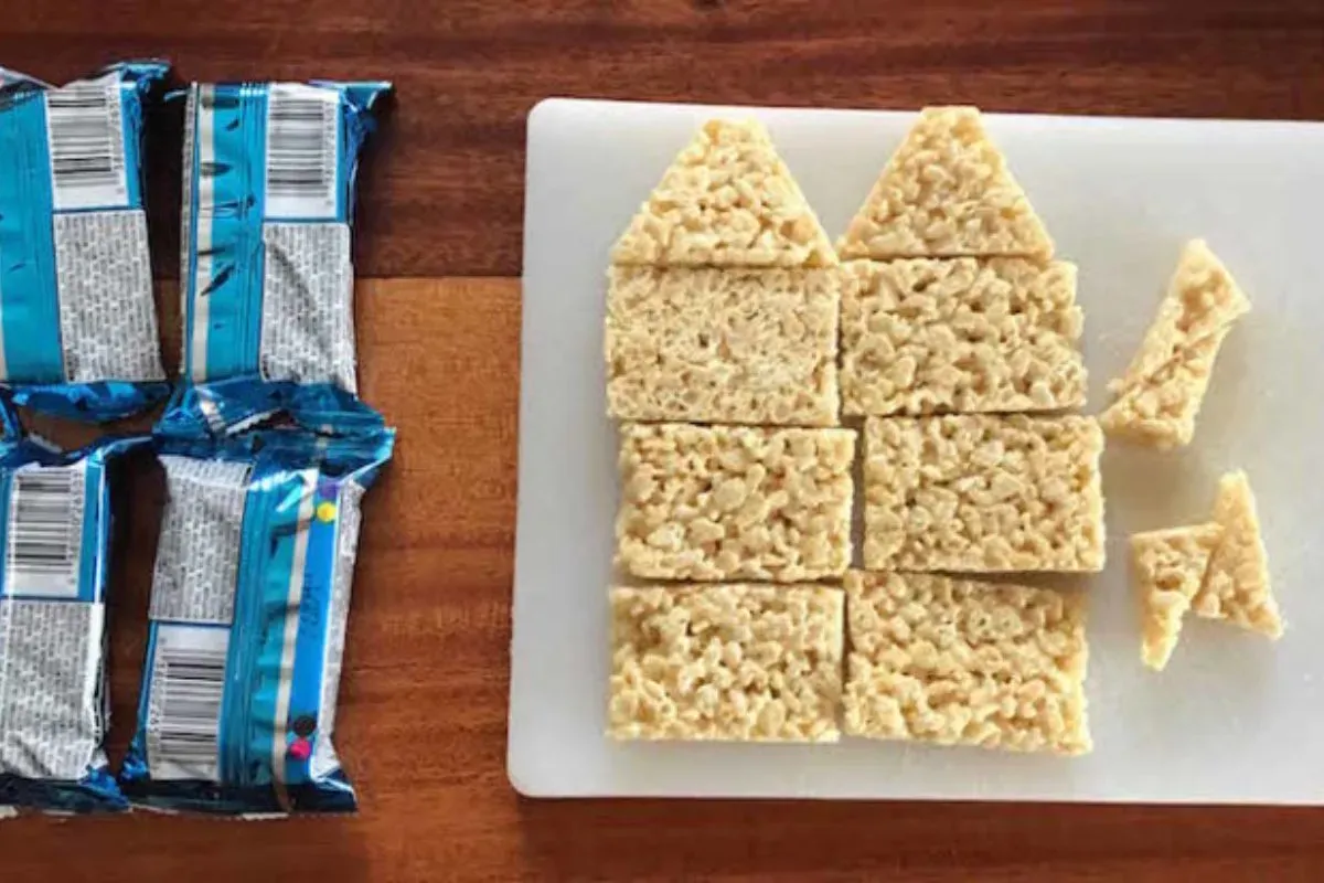 rice krispies treats; unique gingerbread house ideas; easy