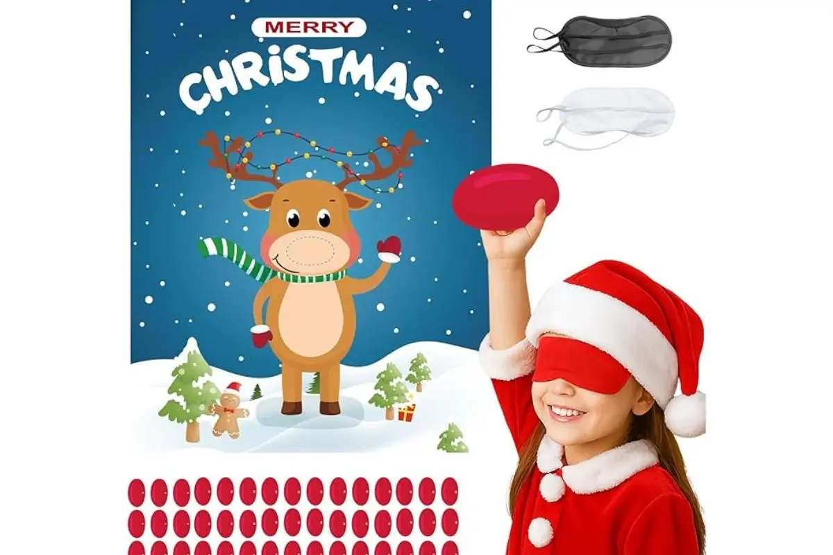 Pin the nose on Rudolph
