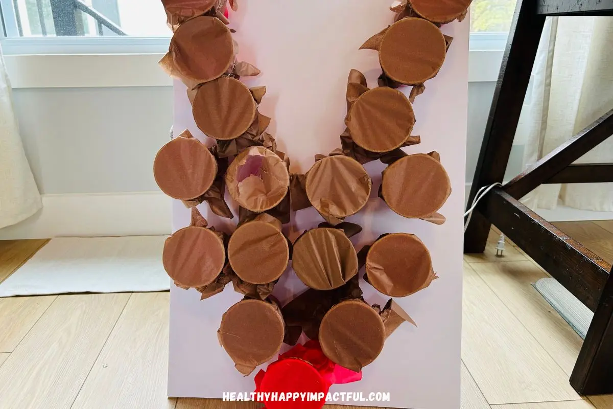Christmas reindeer punch game board for holiday party