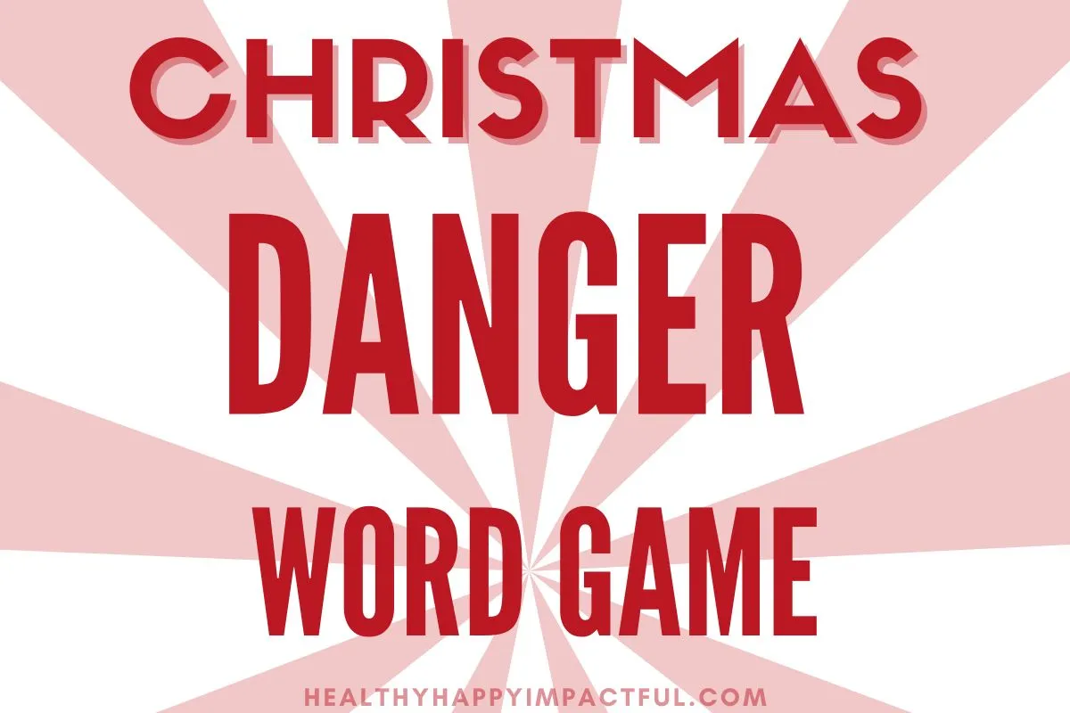 Christmas danger word game