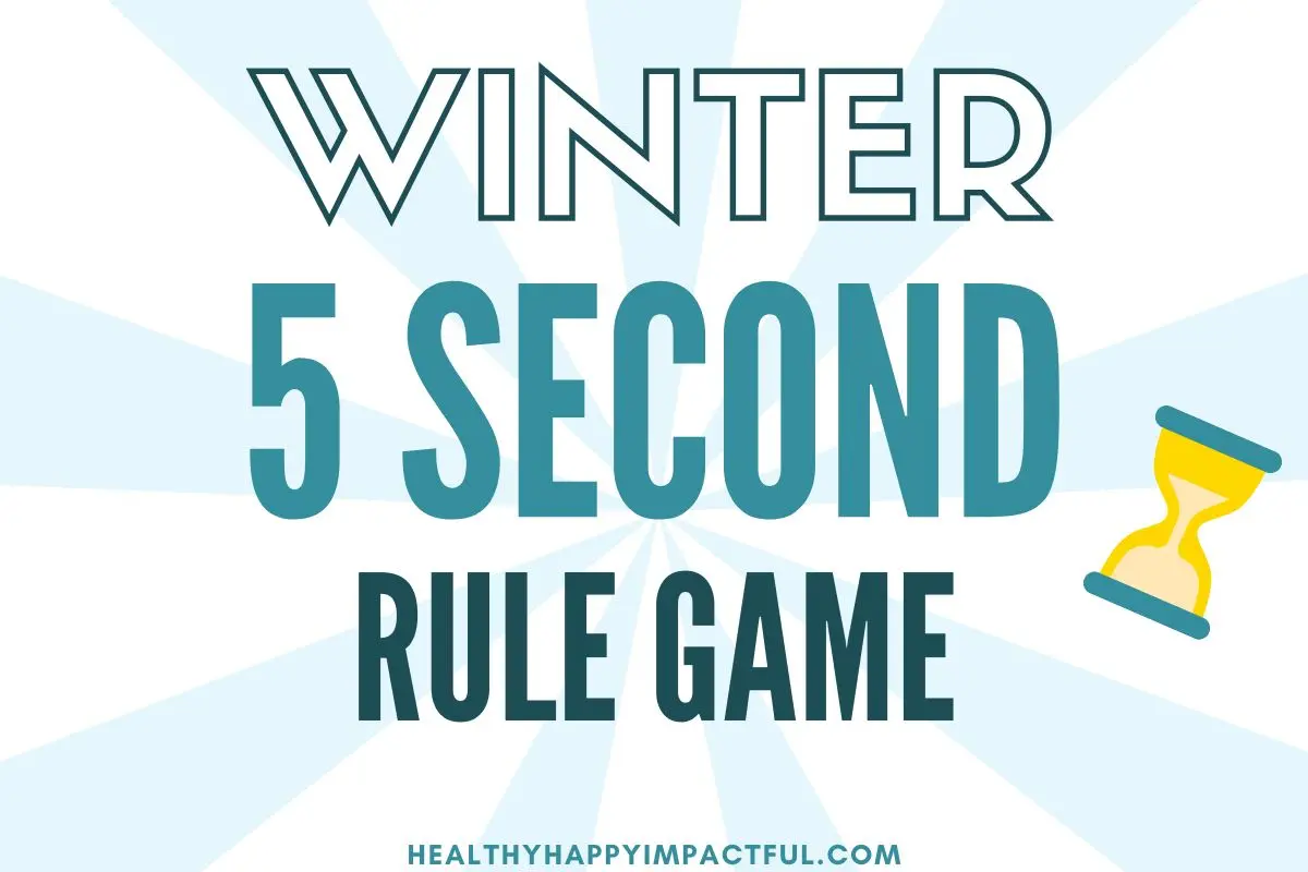 name 3 things, 5 second rule game for winter