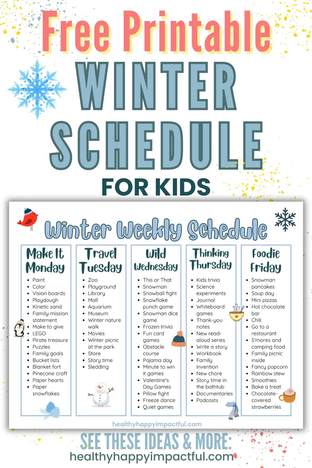 free printable winter activities for kids