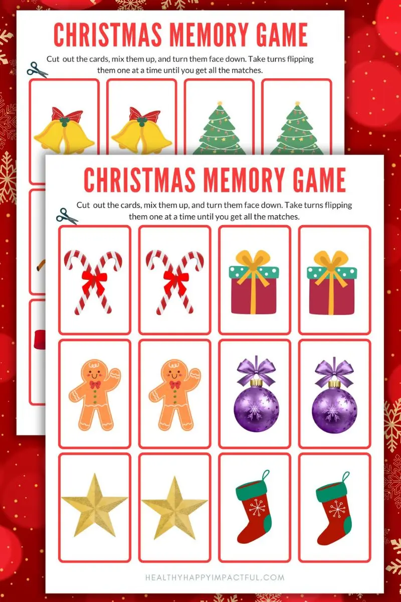 holiday memory game free pdf cards