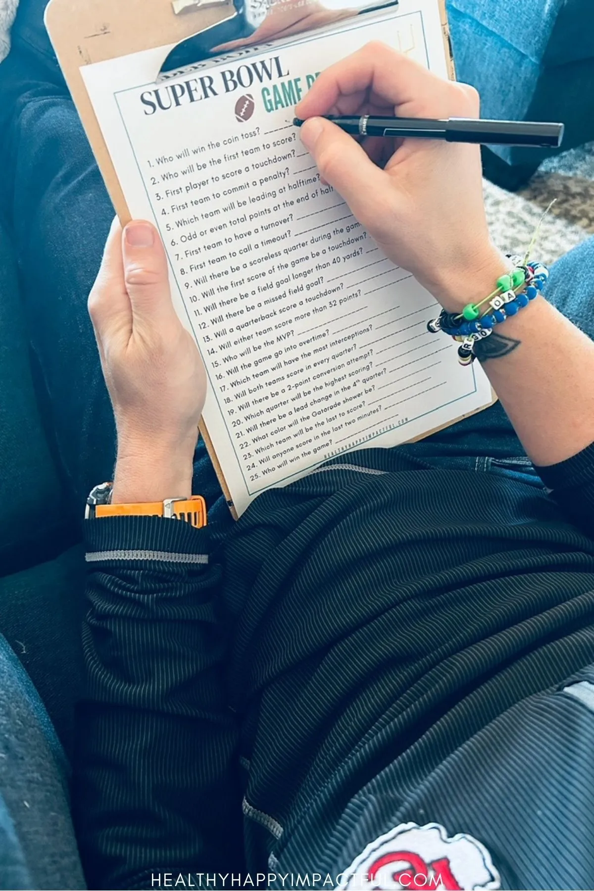 Super Bowl guessing game