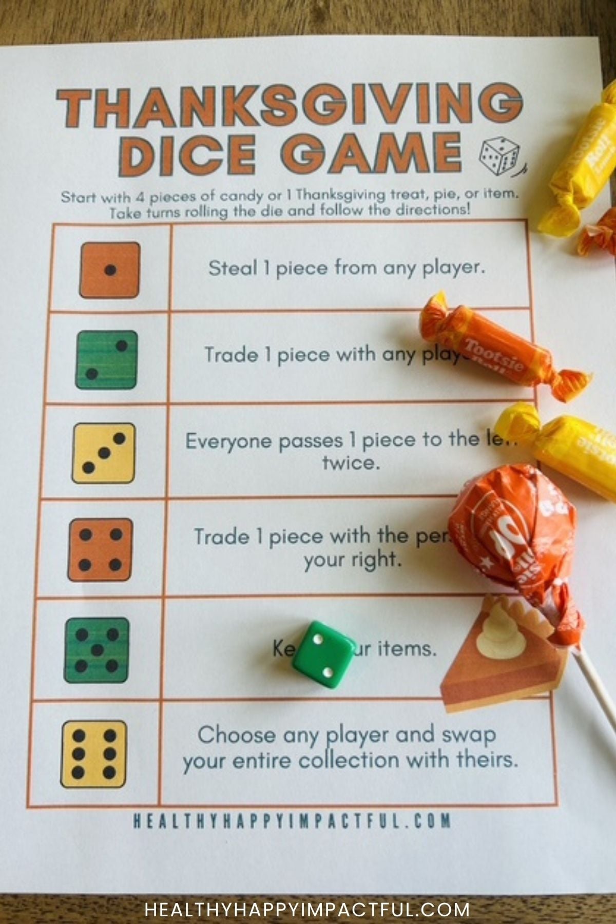 candy dice game