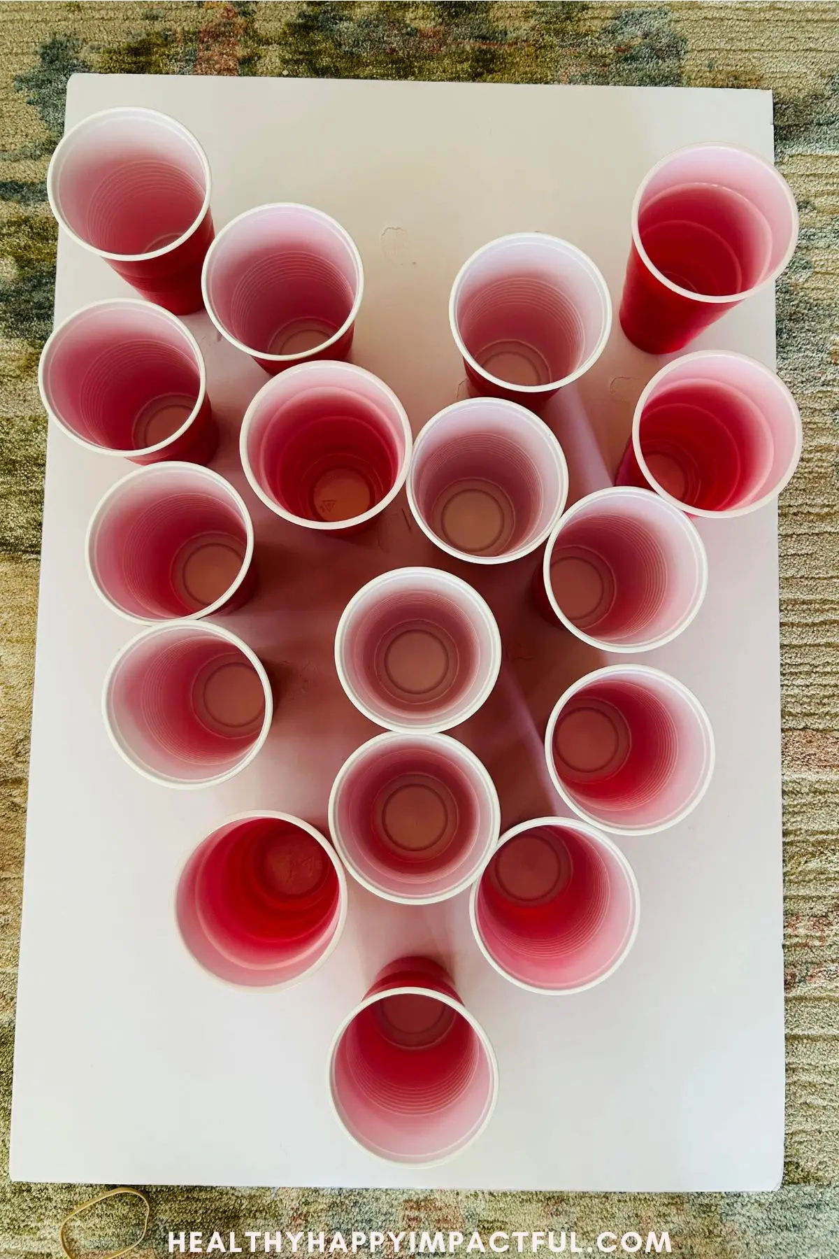 punch cup game board design for Valentines Day party games