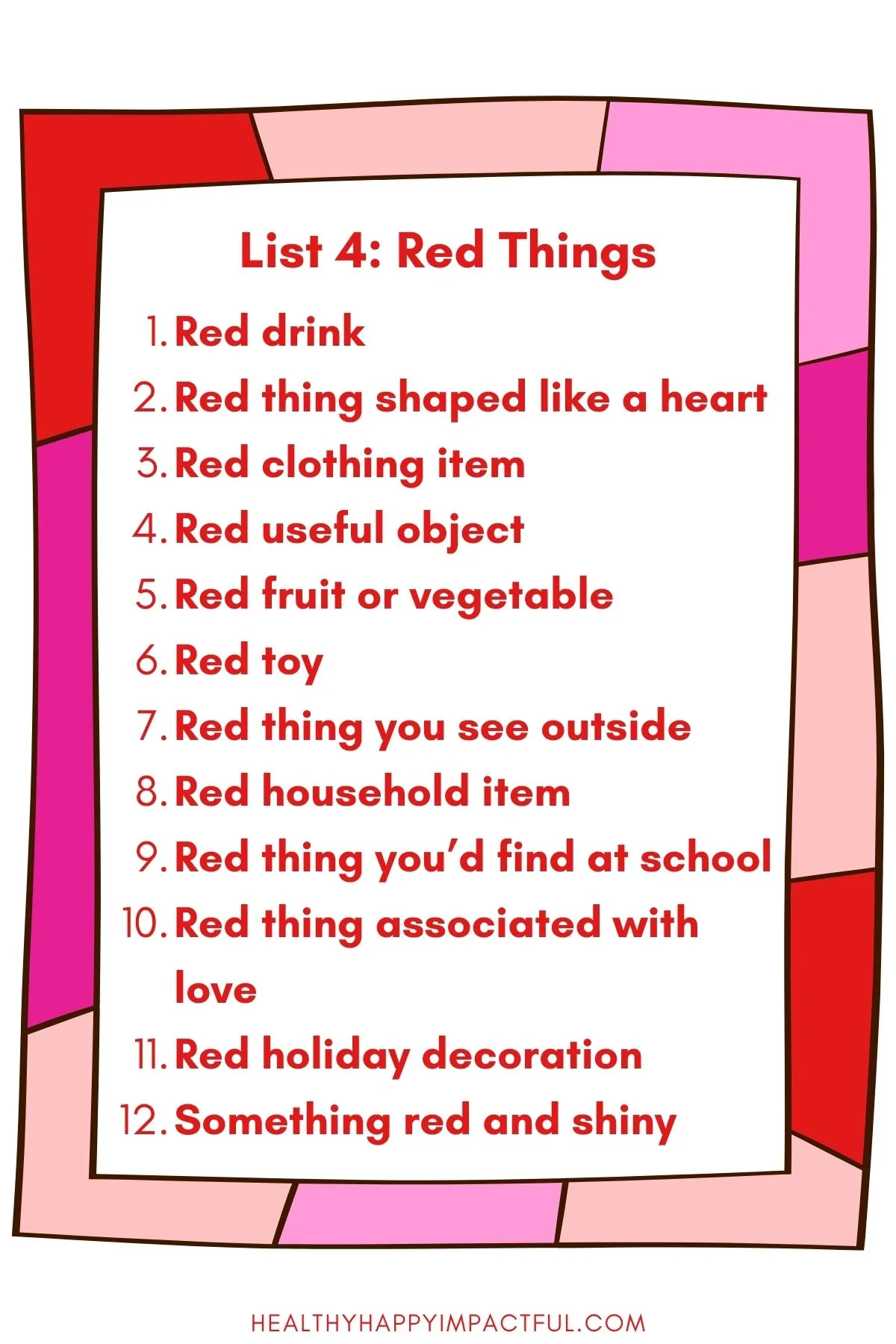 List 4: Red Things