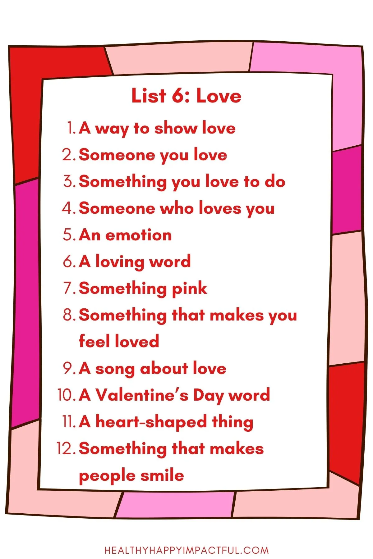 List 6: Love
