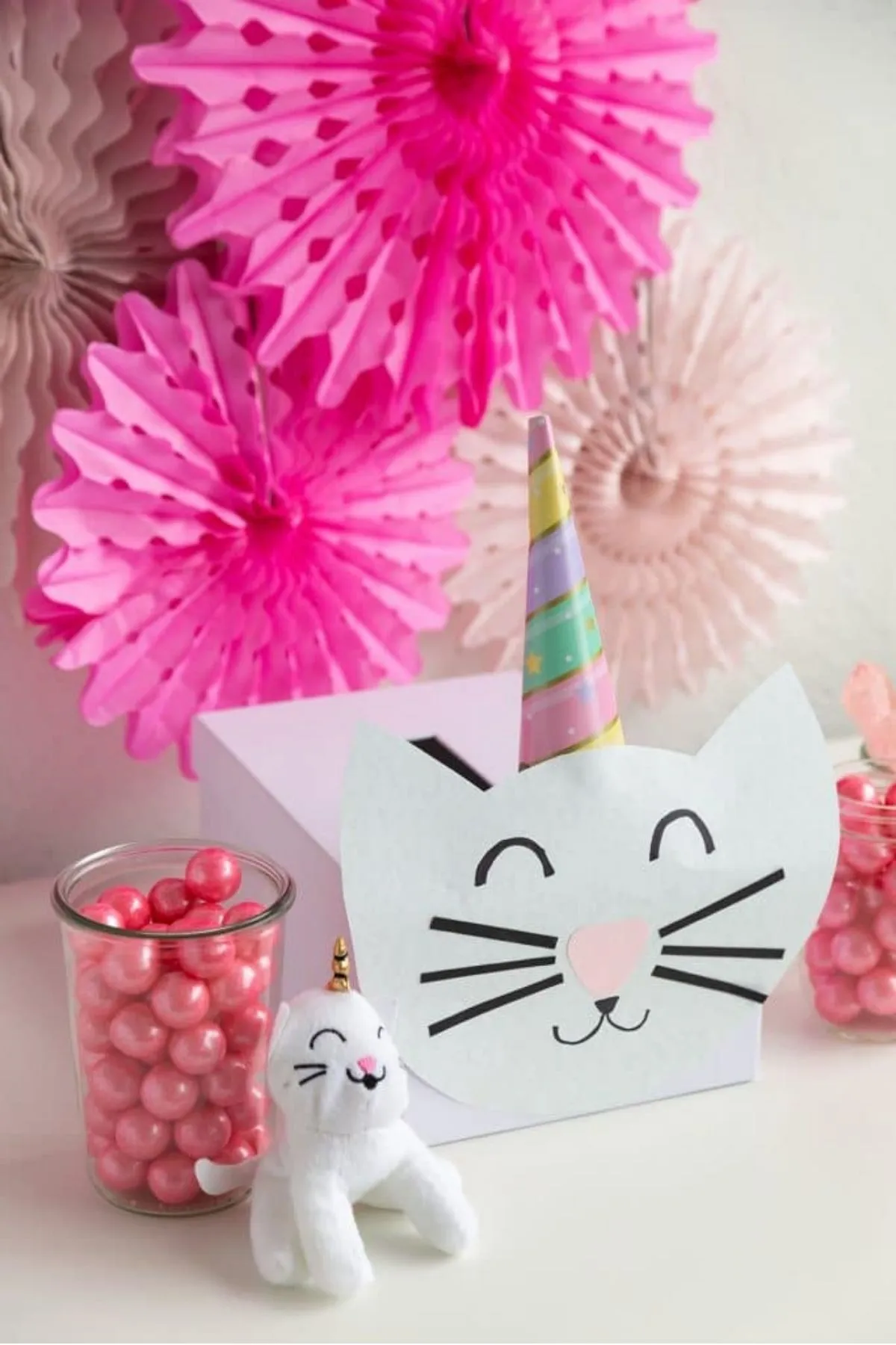 unicorn and cat Valentine's box ideas for girls