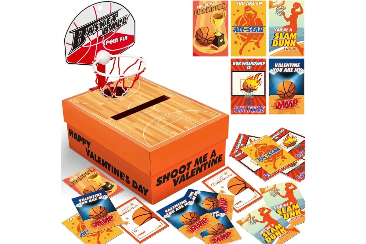 basketball Valentine's day box ideas for boys
