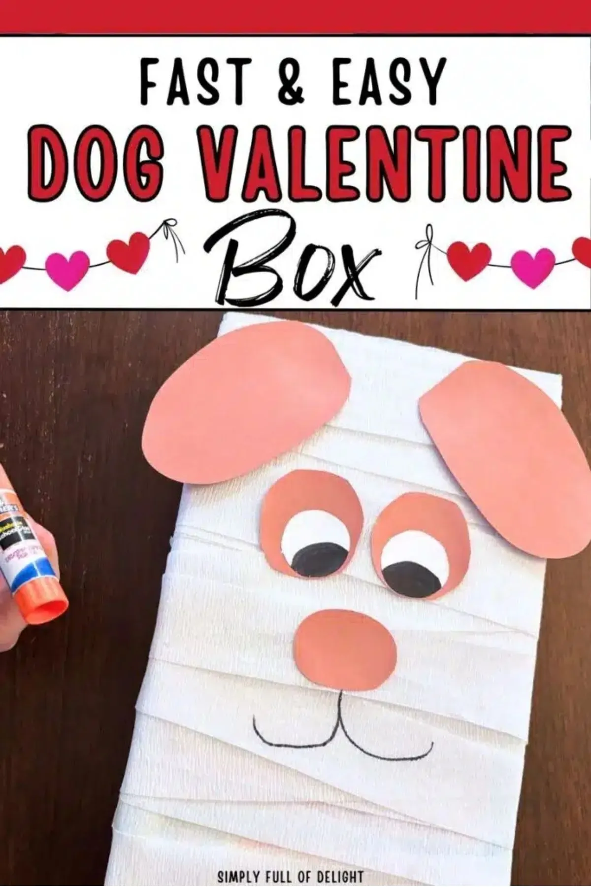 easy puppy Valentine's Day box ideas for kids for school; decorating ideas; DIY