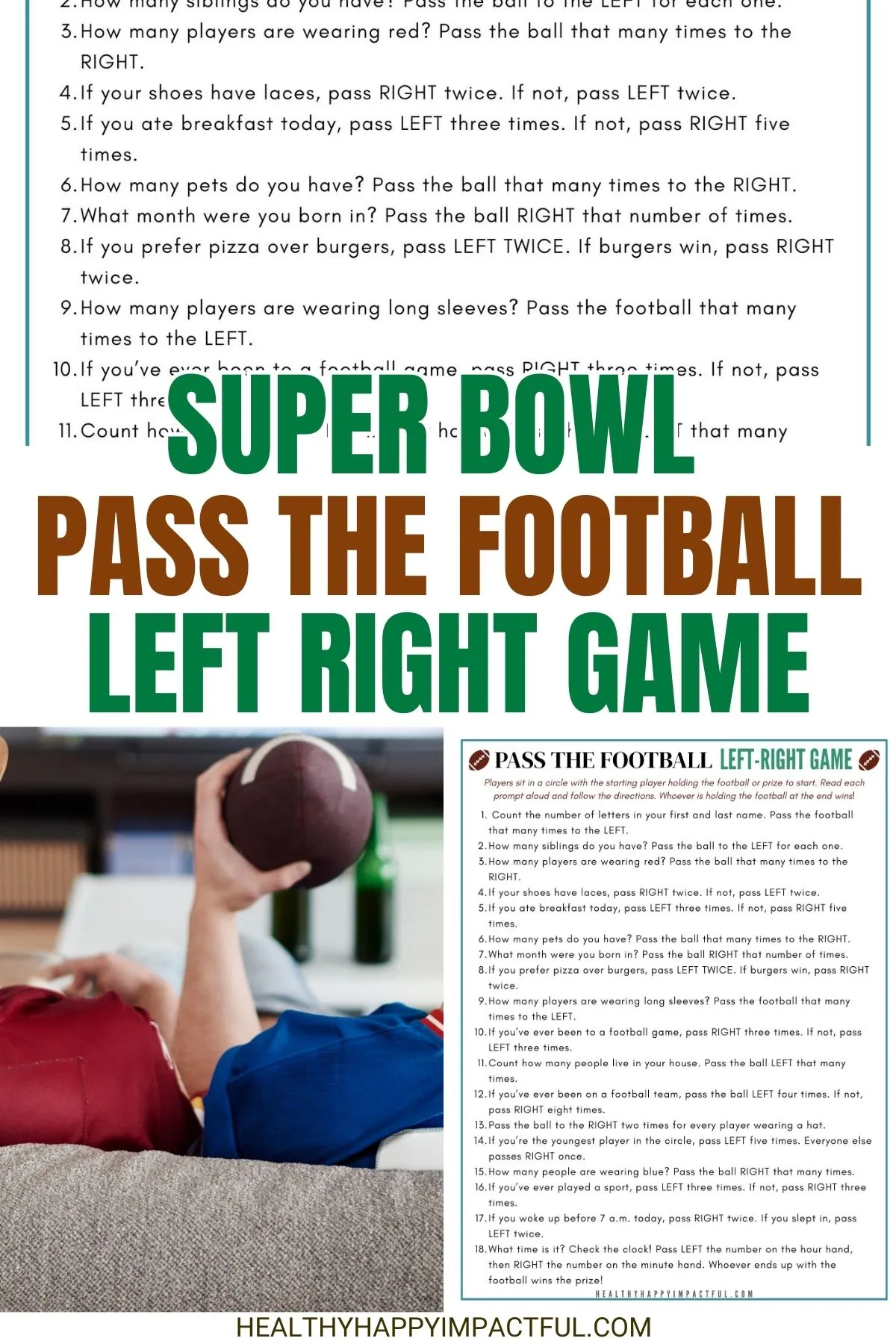 left right football games; pass the ball