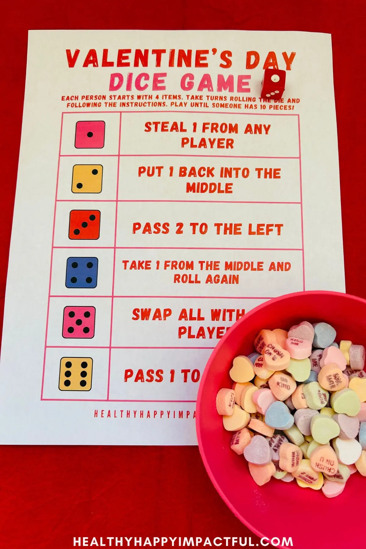dice game ideas for what to put in the middle