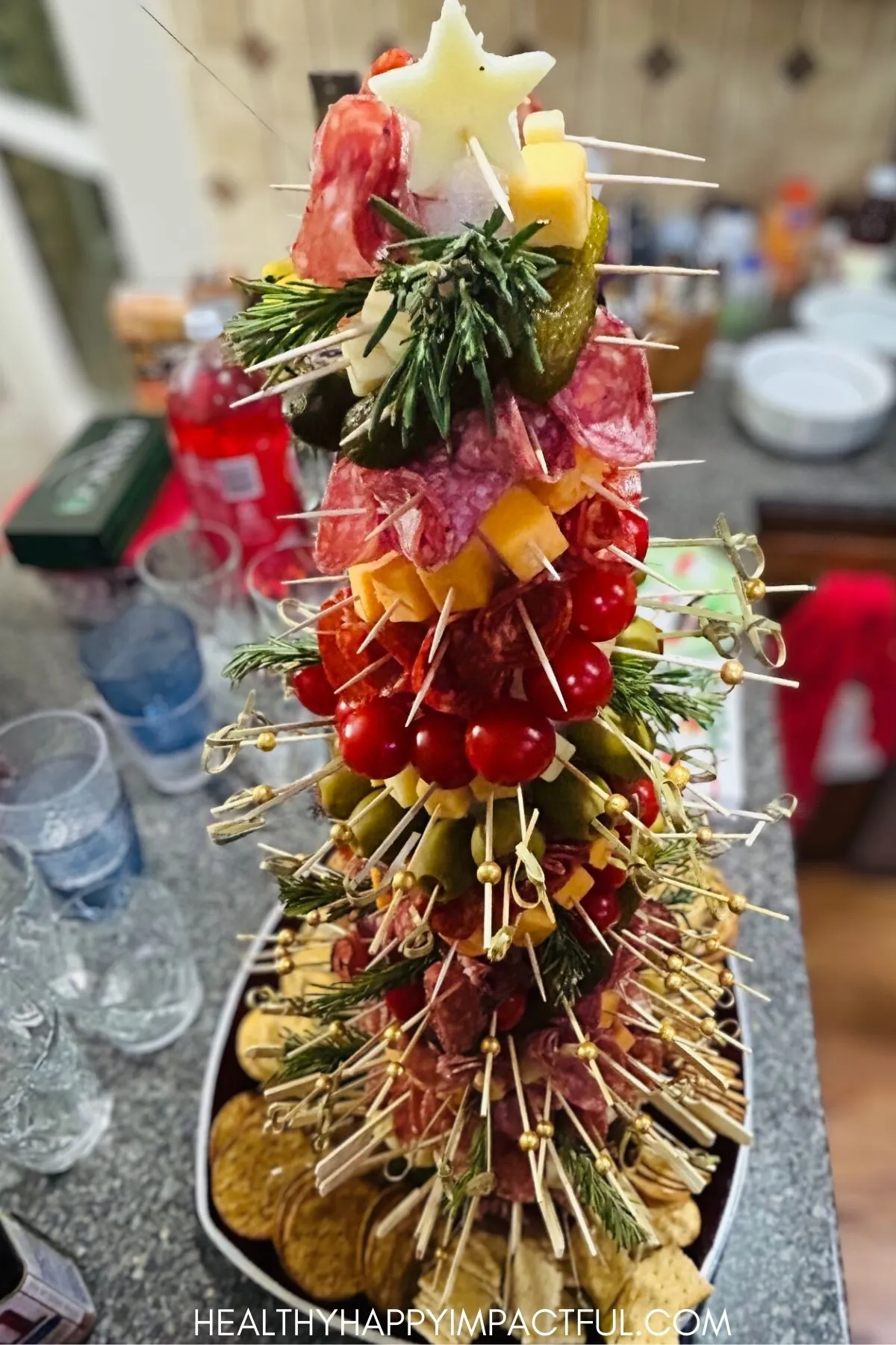 easy Christmas tree charcuterie board