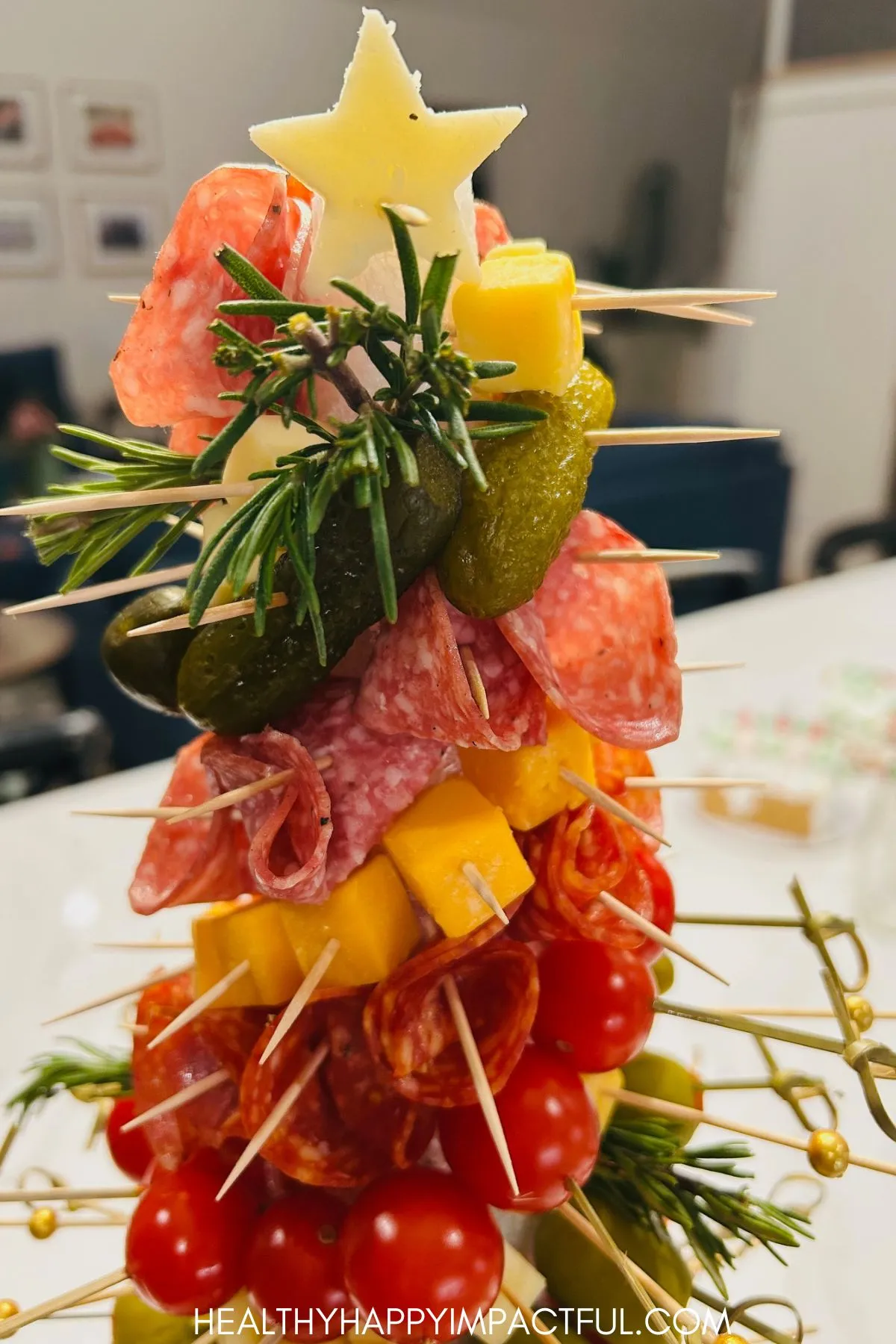 Christmas tree charcuterie board ideas; star